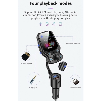 Samochodowy nadajnik Bluetooth telefon głośnomówiący [12010000078]